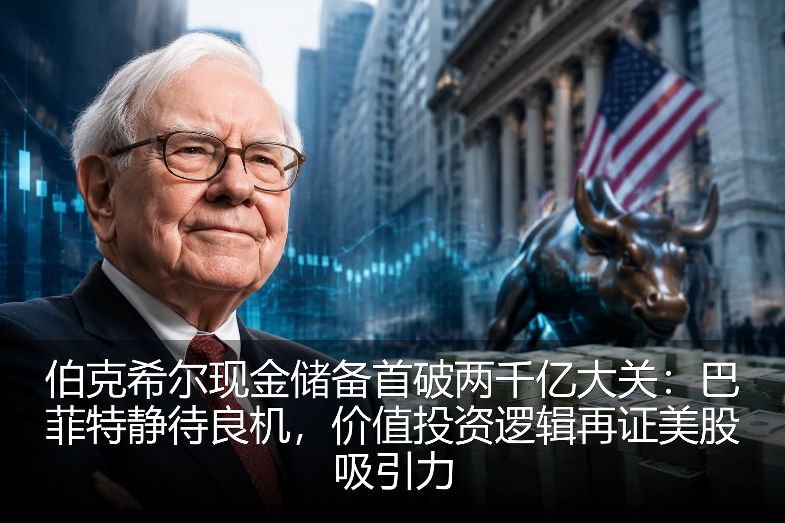 伯克希尔现金储备首破两千亿大关：巴菲特静待良机，价值投资逻辑再证美股吸引力